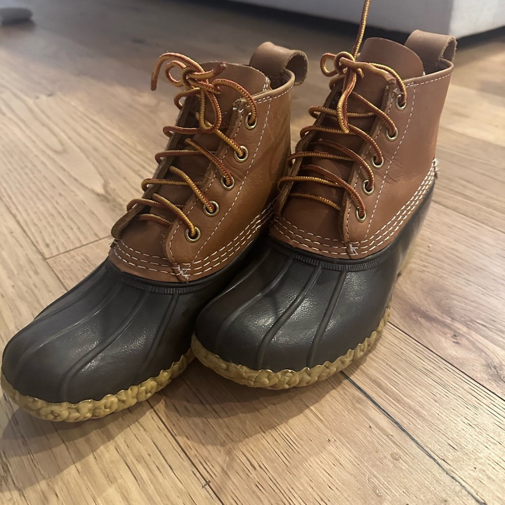 Brown and Black Duck Boots